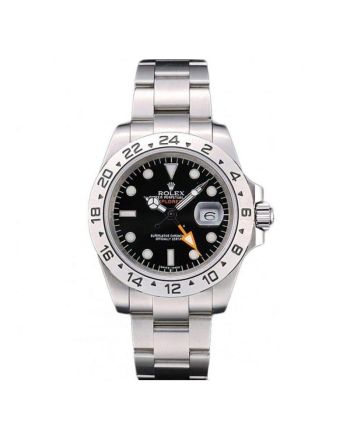 Rolex Explorer Stainless Steel Bezel Black Dial Watch Men 40MM