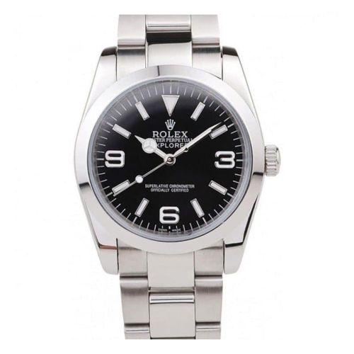 Rolex Explorer Polished Stainless Steel Black Dial 98087 Mens 36MM